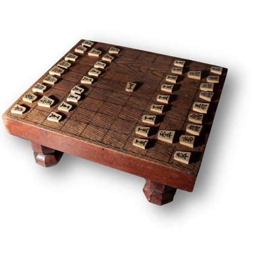 Vintage japanese wooden shogi - japanese,